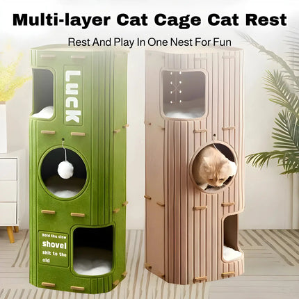 MyGiftHome Felt Multilayer Cat Nest Cat Climbing Frame