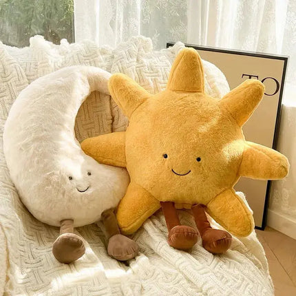 MyGiftHome Sun and Moon Plush Toy Throw Pillow