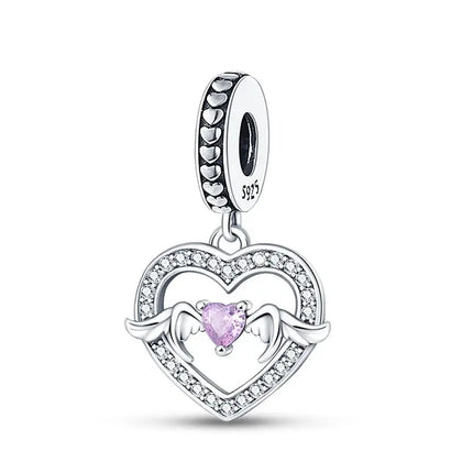 MyGiftHome S925 Silver Parent-Child Pendants for DIY Jewelry-Style 9