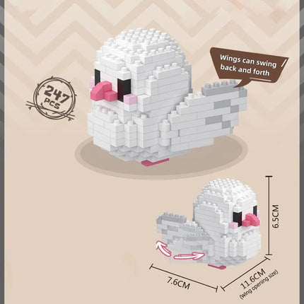 MyGiftHome Parrot Building Blocks 3D Bird Model