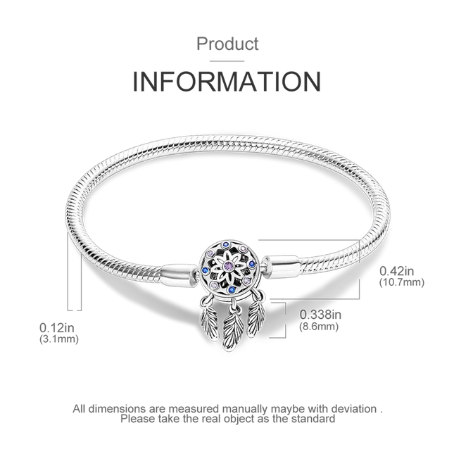 MyGiftHome S925 Silver Twisted Cable Bracelet with Pendant