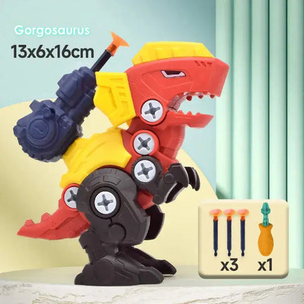 MyGiftHome Assembled Dinosaur Toys with Screwdriver and Bullets