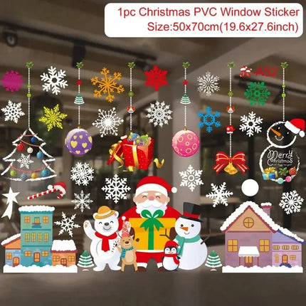 MyGiftHome Christmas Window Clings Stickers Wall Decals
