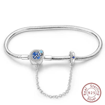 MyGiftHome S925 Silver Twisted Cable Bracelet with Pendant and Chain-Style 11