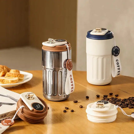 MyGiftHome 15oz Thermos Cup with Temperature Display