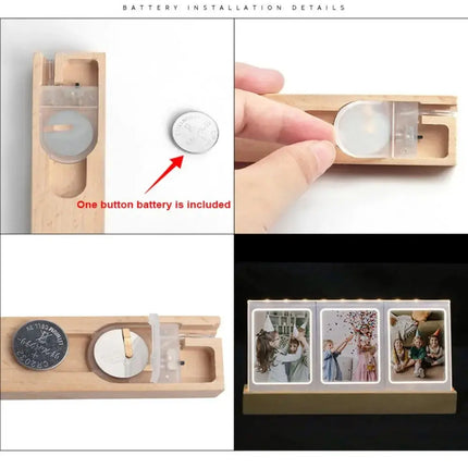 MyGiftHome Acrylic 3-in-1 Photo Frame with LED Light