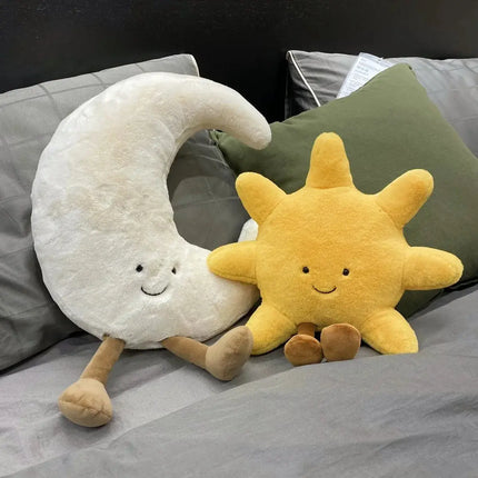 MyGiftHome Sun and Moon Plush Toy Throw Pillow