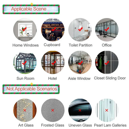 MyGiftHome Christmas Window Clings Stickers Wall Decals