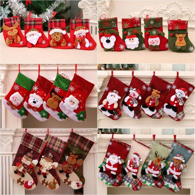 MyGiftHome Cartoon Christmas Socks Xmas Hanging Stockings