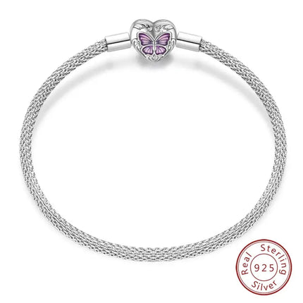 MyGiftHome S925 Silver Mesh Chain Bracelet with Pendant-Style 6