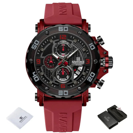 MyGiftHome Men's Quartz Sports Watch Silicone Strap (NAVIFORCE)-BRR