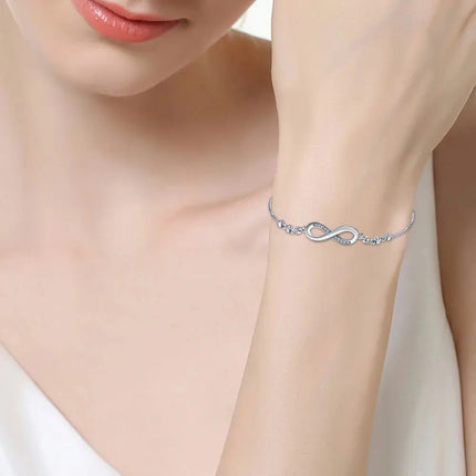 MyGiftHome 925 Sterling Silver Infinity Bracelets