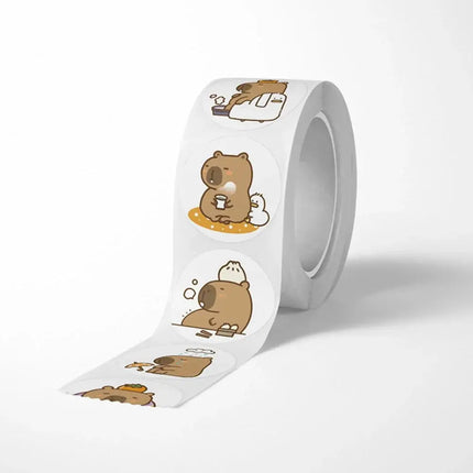 MyGiftHome 500PCS/Roll Cute Capybara Stickers