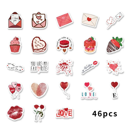 MyGiftHome 46PCS Valentine's Day Stickers-Style 1