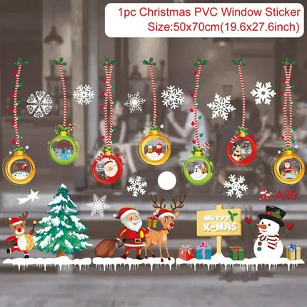 MyGiftHome Christmas Window Clings Stickers Wall Decals
