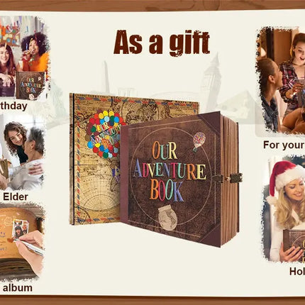 MyGiftHome Our Adventure Book Scrapbook Photo Album 146 Pages