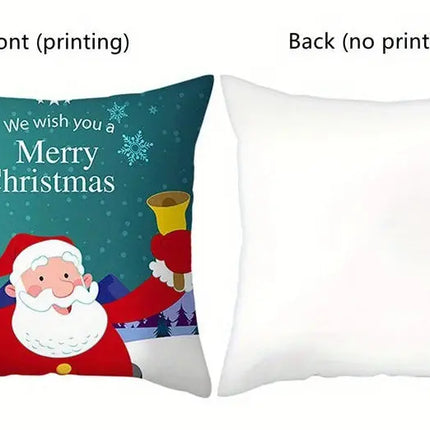 MyGiftHome Christmas Pillow Covers Santa Tree Ornament & Snowman Patterns
