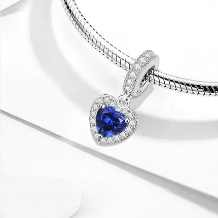 MyGiftHome 925 Sterling Silver Love Heart Charms