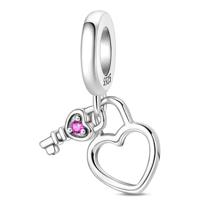 MyGiftHome S925 Silver Parent-Child Pendants for DIY Jewelry-Style 18