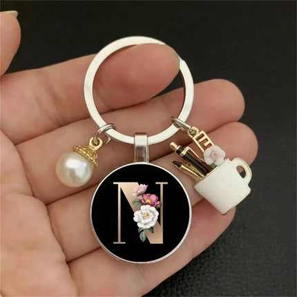 MyGiftHome 26 Letter Keychains Cup Pendants Bag Ornaments-N