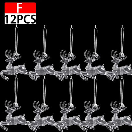 MyGiftHome Crystal Christmas Tree Ornaments Party Hanging Decor-Style F