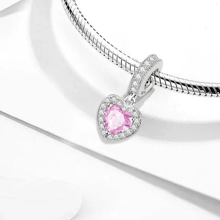 MyGiftHome 925 Sterling Silver Love Heart Charms