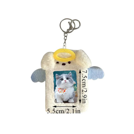 MyGiftHome Cartoon Plush Photocard Holder with Keychain