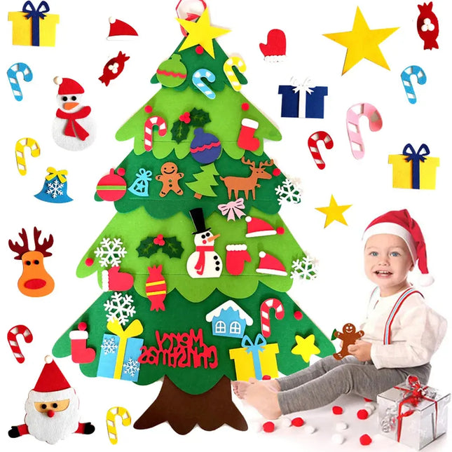 MyGiftHome DIY Felt Christmas Tree with 32PCS Ornaments