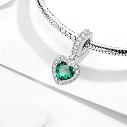 MyGiftHome 925 Sterling Silver Love Heart Charms