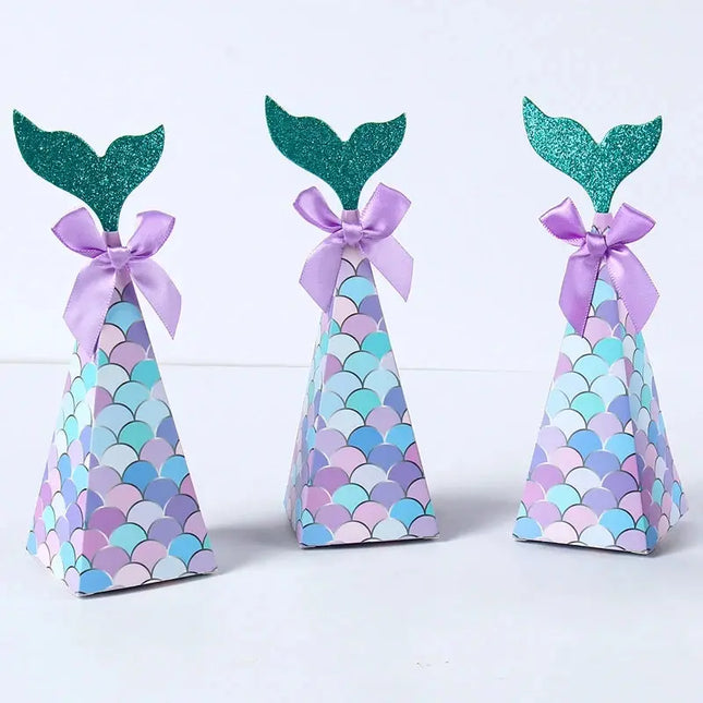 MyGiftHome 10PCS Mermaid Tail Candy Gift Boxes