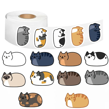 MyGiftHome 500PCS Kawaii Cartoon Cat Decals MyGiftHome