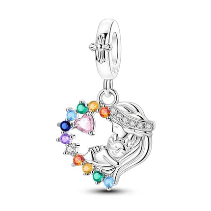MyGiftHome S925 Silver Parent-Child Pendants for DIY Jewelry-Style 10