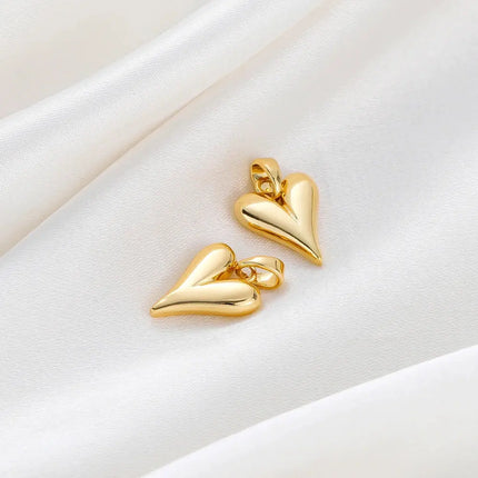 MyGiftHome 4PCS/Lot Gold Plated Heart Charms with Jump Ring