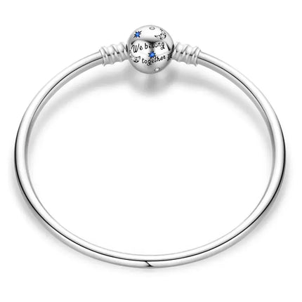 MyGiftHome S925 Silver Bangle Bracelet with Pendant