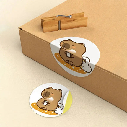 MyGiftHome 500PCS/Roll Cute Capybara Stickers