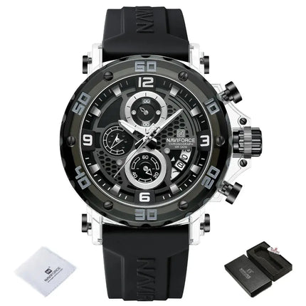 MyGiftHome Men's Quartz Sports Watch Silicone Strap (NAVIFORCE)-SWB