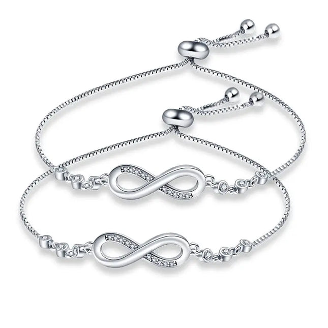 MyGiftHome 925 Sterling Silver Infinity Bracelets