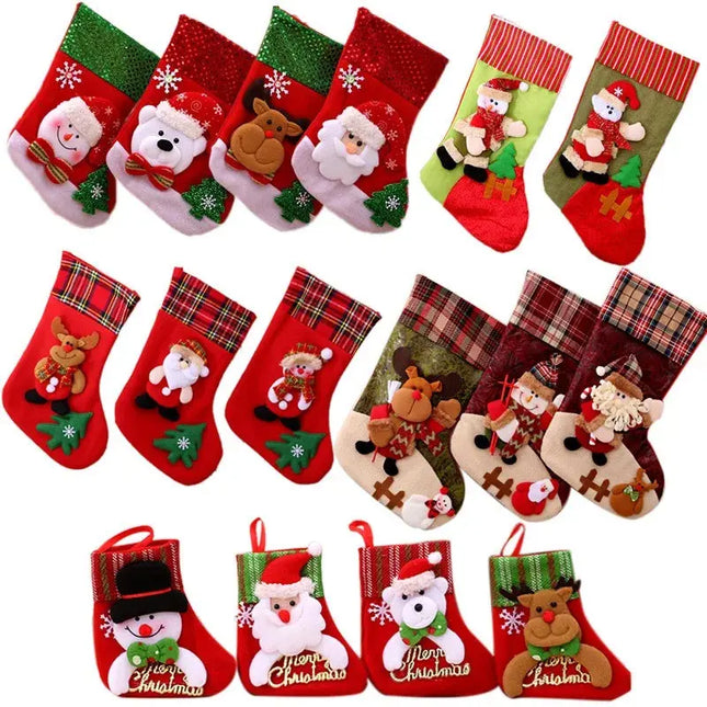 MyGiftHome Cartoon Christmas Socks Xmas Hanging Stockings