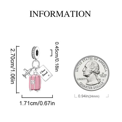 MyGiftHome 925 Sterling Silver Love Heart Charms