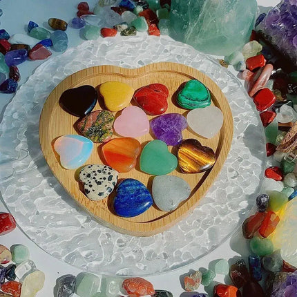 MyGiftHome Heart Shaped Natural Crystals Mineral Healing Stones