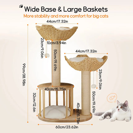 MyGiftHome Multi-Level Cat Tower with Scratching Posts