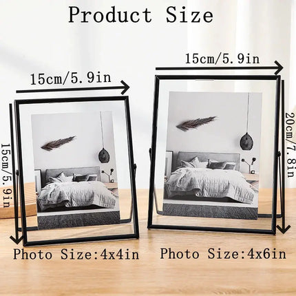 MyGiftHome 4/6Inch Metal Floating Photo Frame