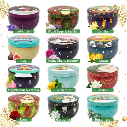 MyGiftHome Christmas Scented Candles (6/12 Packs)