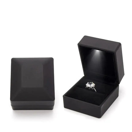 MyGiftHome Ring Box with LED Light Square and Heart Shapes MyGiftHome