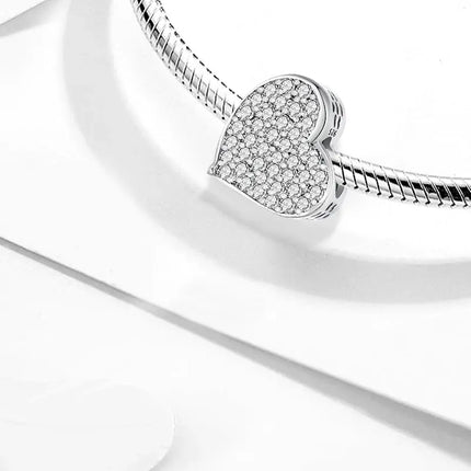 MyGiftHome 925 Sterling Silver Love Heart Charms