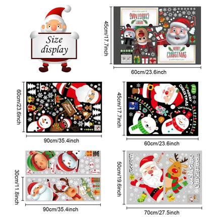MyGiftHome Christmas Window Clings Stickers Wall Decals