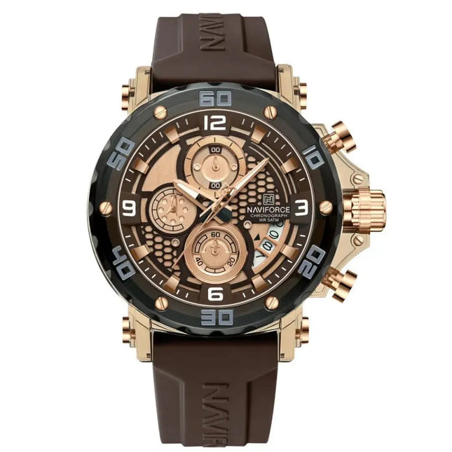 MyGiftHome Men's Quartz Sports Watch Silicone Strap (NAVIFORCE)-RGWCE