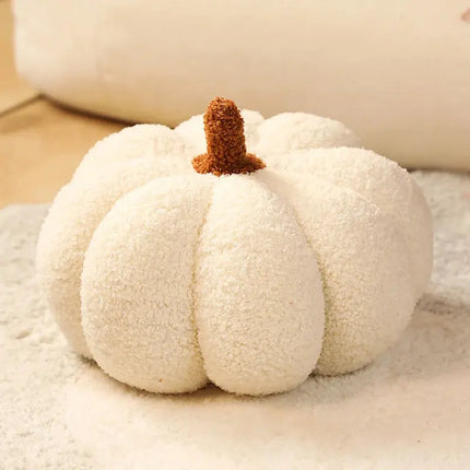 MyGiftHome Halloween Pumpkin Plush Toy Decorative Throw Pillow (20cm)-White (Textured)