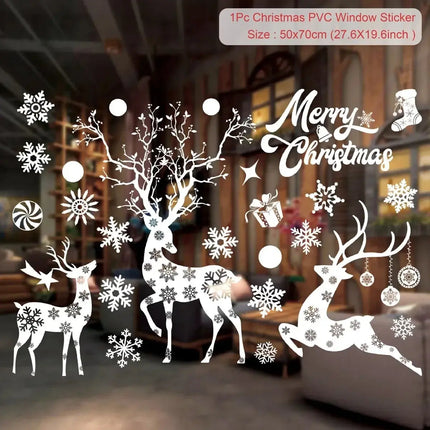 MyGiftHome Christmas Window Clings Stickers Wall Decals