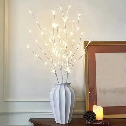 MyGiftHome Birch Branch Lights 20 LED Battery Operated Christmas Decorations-White
